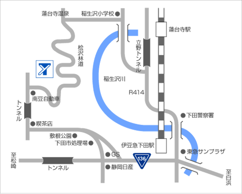 下田事業所地図の画像